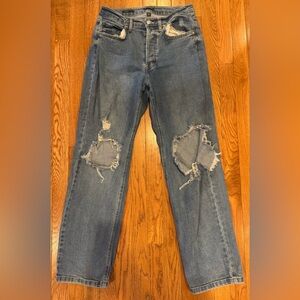 Wild Fable Women's High Rise Ripped Jeans in Blue